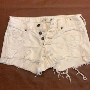 White low rise Hollister shorts used.